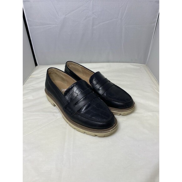 Journee Collection Shoes - Journee Collection Kenly Comfort Foam Penny Loaf Black Platform Loafers Size 7B